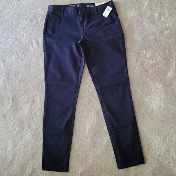 New GAP Khakis NWT Skinny Mini Size 2 Pants Navy Blue Brand New - Picture 2 of 7
